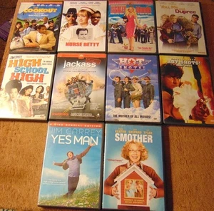 Lot of 10 COMEDY DVDs - Jim Carrey Charlie Sheen Chris Rock + - Imagen 1 de 1