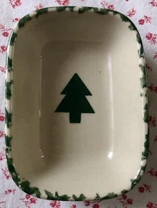 Vajilla de colección árbol de Navidad recortada árbol de Navidad con cerámica verde henna - Imagen 1 de 5