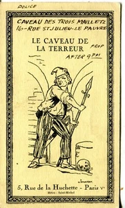 France Paris Cabaret Caveau de la Terreur Rue de la Huchette circa 1926 flyer - Picture 1 of 3