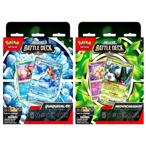 Pokemon Meowscarada and Quaquaval ex Deluxe Battle Deck Set of 2 - Picture 1 of 1