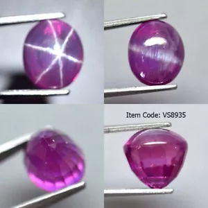 7,15 quilates 9,8x8,4 mm rosa estrella púrpura zafiro 6 rayos corindón creado en laboratorio VS8935 - Imagen 1 de 5