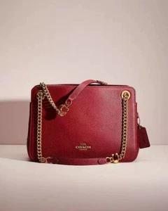 Coach 78798 Bryant wandelbare Tragetasche Kette Kiesel Leder tiefrot neu mit Etikett $ 495 - Bild 1 von 11
