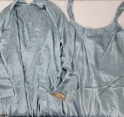 Jones New York Pajamas Lingerie NEW Nightgown Gown + Robe SET Size 1X New Slate - Image 1 of 4