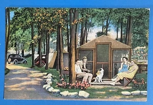 PORT HURON Michigan MI Beach Camp Grounds Vintage Postcard - Picture 1 of 2