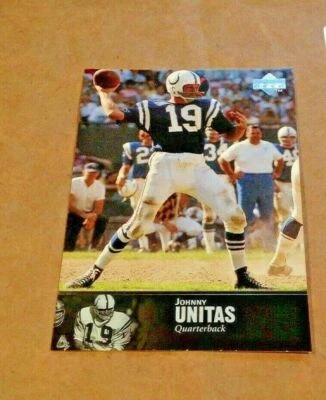 Johnny Unitas 1997 Upper Deck Legends NON Auto Autograph card - Image 1 of 4