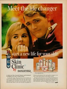 1968 NOXZEMA Skin Clinic Meet Life Changer For Skin Noxell Vintage Print Ad - Picture 1 of 8