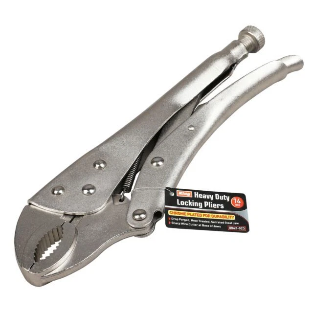 KING’s 14 in. Heavy-Duty Locking Pliers - Silver