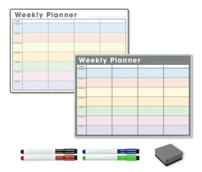 Magnetic Weekly Planner, Dry Wipe Fridge Whiteboard or Dry Erase Board - Image 1 of 4