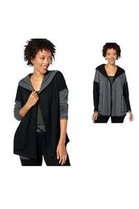 Cuddl Duds Double Knit Hoodie Wrap Black - Picture 1 of 1