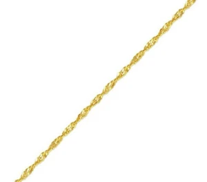 14K Solid Yellow Gold Fine Singapore Chain Necklac Women's 1.20mm size 16"-24" - Picture 1 of 1
