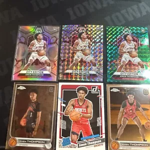 2023-24 MOSIAC AMEN THOMPSON CITY EDITION + TOPPS CHROME ROOKIE BASKETBALL CARD - Picture 1 of 9