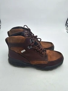 Ecco TRACK 25 HIGH Lace Up Bison Leather Waterproof Gore Tex Comfort Boots Sz 12 - Picture 1 of 14
