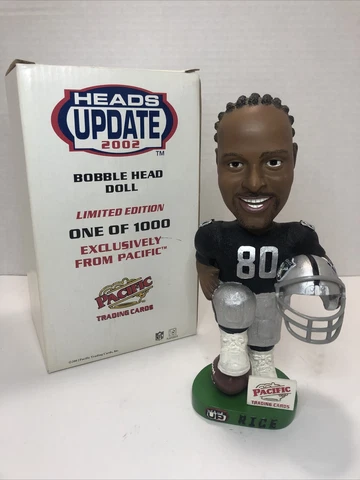 2002 Pacific Heads Update Jerry Rice Bobblehead Oakland Raiders Limited to 1000 Cover