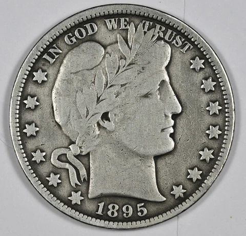 1895 Barber Half.  Fine.  185560 Cover