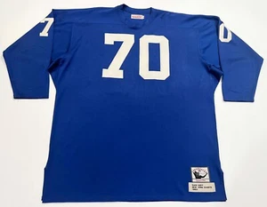 Mitchell & Ness NFL New York Giants SAM HUFF #70 Football Jersey Sz 60 Blue Sewn - Picture 1 of 11