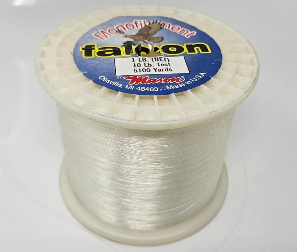 Línea de pesca monofilamento Mason Falcon 1 lb. Carrete a granel de prueba de 10 lb Foto 1 de 1