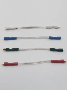 Silver Insulated Phono Cartridge Leads Wires Cables with Gold Plated Ferrules. - Picture 1 of 1