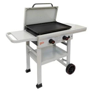 Loco Flat Top Grill 2Burner Classic Propane Flat Top Grill/Griddle Chalk Finish - Picture 1 of 12