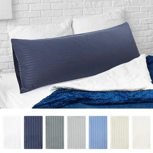 Fundas de almohada a rayas suaves cierre de envolvente corporal - Imagen 1 de 14