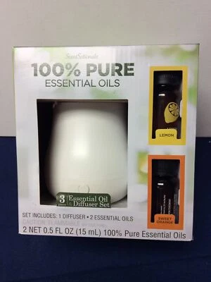 Scentsationals Diffuser White and 2 Essential Oils Lemon & Sweet Orange - Image 1 of 4