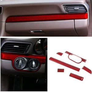 Red Carbon Fiber Dashboard Panel Cover Trim For Porsche 718 Boxster Cayman 911 - Picture 1 of 5