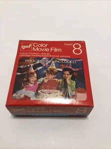 gaf Color Movie Film Super 8 Exp Nov 1976 K-12 Processing NOV 1975 Sealed NOS - Picture 1 of 6