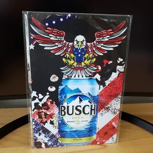 Letrero de metal Busch Beer American Eagle garaje hombre cueva decoración de pared 11,75" x 7,875" - Imagen 1 de 2