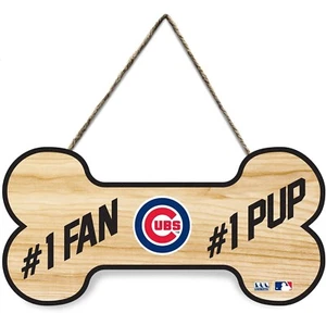 Pets First MLB #1 Fan Wooden Wall Signs Bone Shaped Wall Decor Indoor/Outdoor - Picture 1 of 20