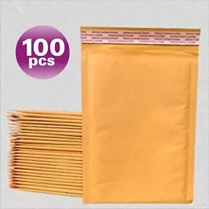 PolycyberUSA 100 pezzi #3 buste a bolle Kraft postali (interno 8,5 x 13,5) - Foto 1 di 7