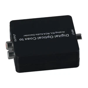 Black Coaxial Digital To Analog L/R Analog Converter Audio Decoder Dolby DTS - Bild 1 von 8