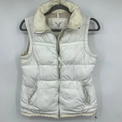 Женский маленький стеганый пуховик American Eagle на молнии Y2K Grunge Granola Girl - Изображение 1 из 4