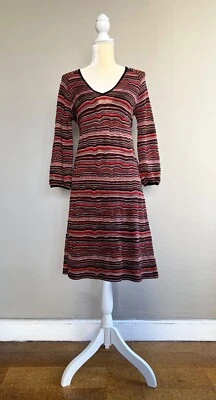 M Missoni (for Target ) Stripe Crochet Knit Fit/Flare Dress, US Size 10 - Image 1 of 4