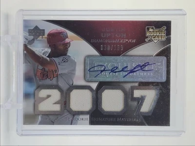 ДЖАСТИН АПТОН 2007 UD ИЗЫСКАННЫЙ RPA ДЕБЮТАНТ ПОДПИСИ RC AUTO /199 Q1518 - Изображение 1 из 2