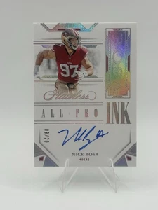 2023 Panini Flawless Nick Bosa Auto All-Pro Ink Silver Autograph 49ers /20 - Bild 1 von 2