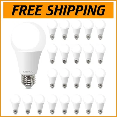 24-Pack A19 LED Light Bulbs, 100W Equivalent, 5000K Daylight, 1500 Lumen - Image 1 of 4