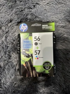 2PK Oryginalny wkład atramentowy HP 56 HP 57 do DeskJet 450 5150 5550 5650 EXP 08/2015 - Zdjęcie 1 z 6