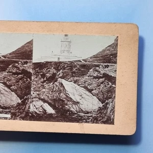 Douglas Stereoscope 3D C1870 Real Photo The Lighthouse And Rocks Isle of Man - Picture 1 of 3