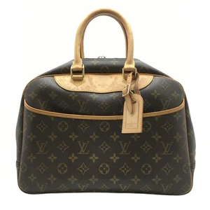 Louis Vuitton Deauville Monogram Canvas Brown Leather Handbag M47270 Pre-Owned - Picture 1 of 18