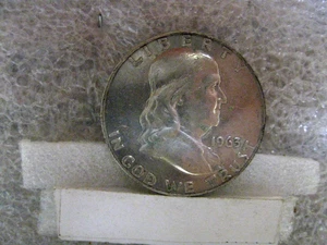 1963-D 50c Franklin Half Dollar sieht P/L wie geprägt mit Proof Dies Ty 2 aus? - Bild 1 von 6