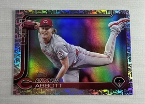 Andrew Abbott Fanatics Exclusive Topps Logo Foil Cincinnati Reds Baseball MLB - Bild 1 von 2