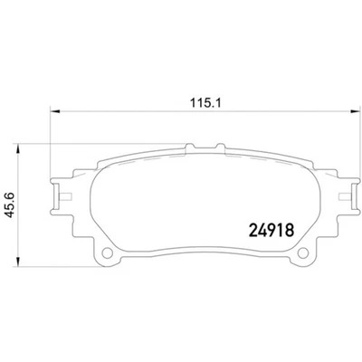 Hella Pagid 355015371 Disc Brake Pad Set For Select 10-20 Lexus Toyota Models - Image 1 of 4