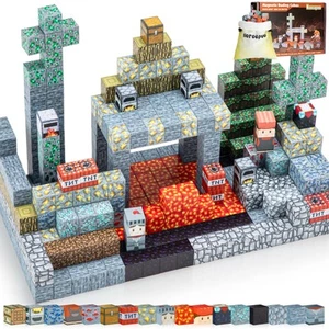 Magnetblöcke - Build Mine Magnet Craft World Set, Magnetfliesen LE Buildi... - Bild 1 von 7