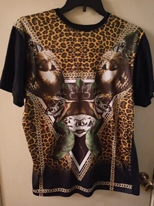Southpole Jungle Shirt With Snakes & Diamond Half 100% Polyester Has Tiny Hole - Picture 1 of 6