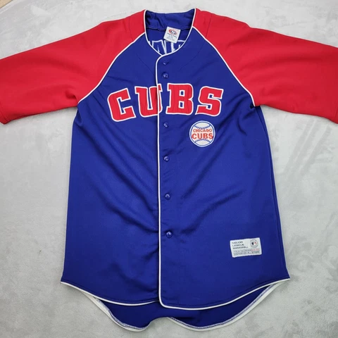 Chicago Cubs Jersey Men Large Blue Button Shirt Sport Team Alfonso Soriano Adult Cover