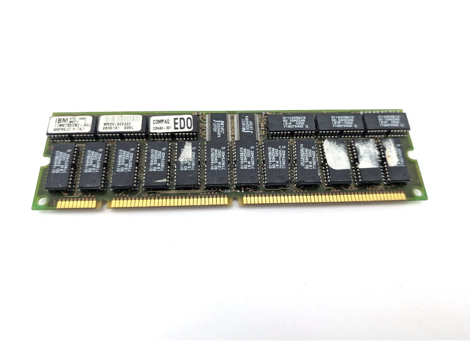 11M8735CBE-60J 64MB EDO DIMM RAM 8Mx72 168-Pin ECC Buffered IBM 228469-001 - Image 1 of 1