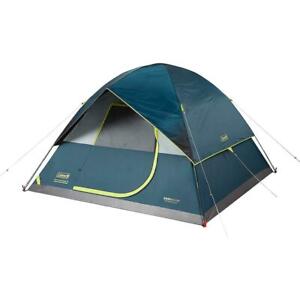 NEW COLEMAN 6 PERSON DARK ROOM WEATHER-TEC TENT Fast Pitch 90% Sunlight Blocked
