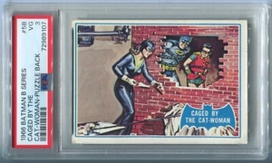 1966 Topps BATMAN 'Caged by the Catwoman' (B Series Blue Logo) #5B PSA GRADED - Picture 1 of 3