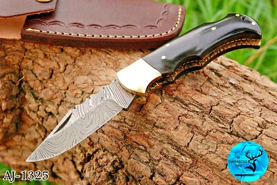 Cuchillo de Bolsillo Damasco Acero TÁCTICO Hoja Plegable Bloqueo Trasero Supervivencia edc 1325 Foto 1 de 4