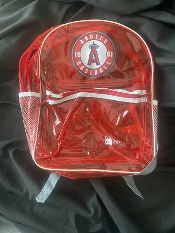 Los Angeles LA Angels Clear Red 8/12/12 Promotional Backpack SGA  - NEW Cover