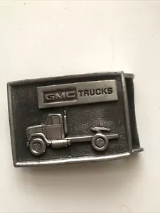 GMC Trucks Vintage Belt Buckle Genuine MPW Pewter - Picture 1 of 4
